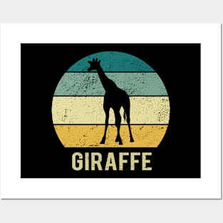 Giraffe At Sunset A Gift For Giraffes Lovers Posters and Art